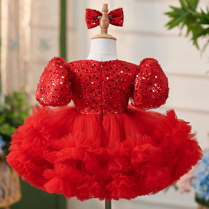 Girls' Holiday Performance Dress Sequins