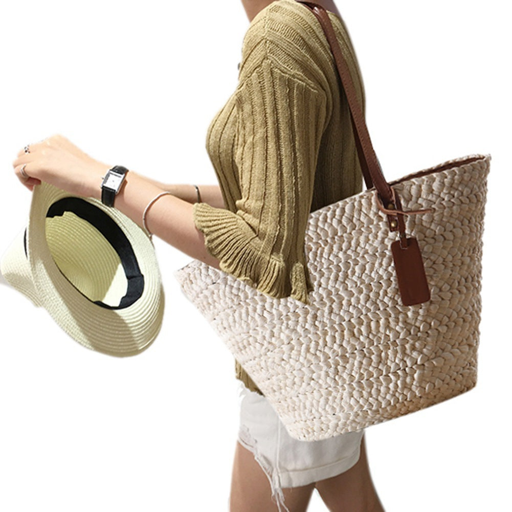 Women's holiday beach woven bag