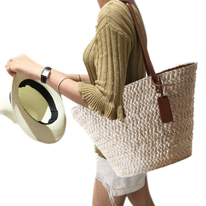 Women's holiday beach woven bag