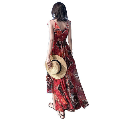 Seaside holiday suspender dress