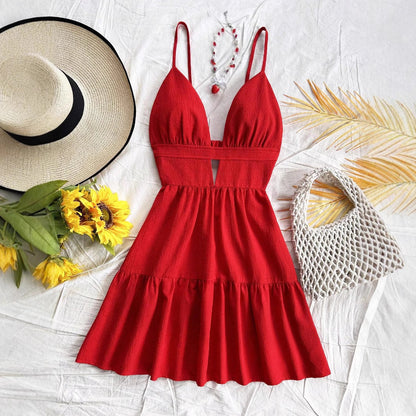 Holiday Dress Women's Sleeveless Backless