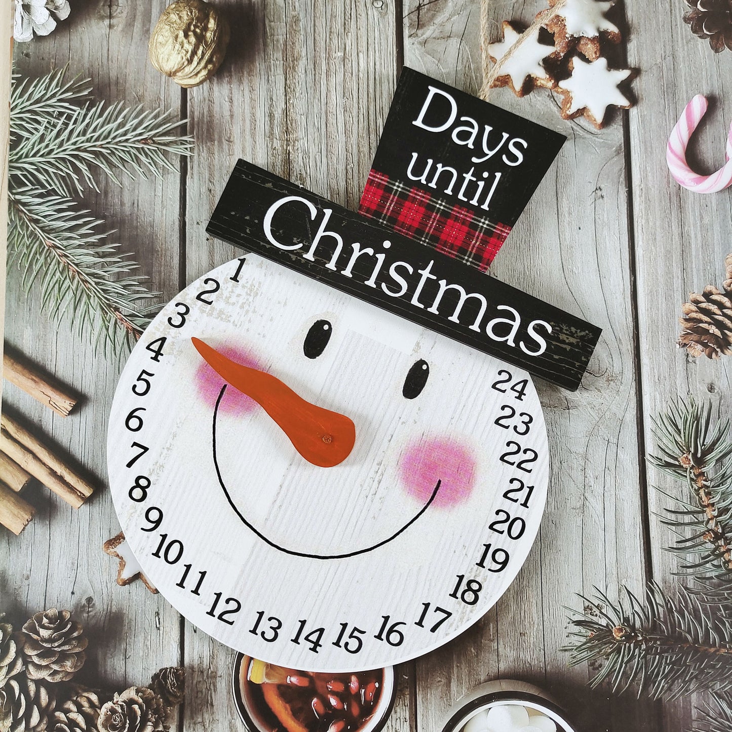 Holiday Calendar Wooden Christmas Ornaments