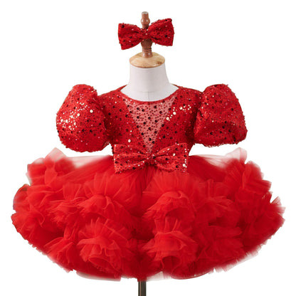 Girls' Holiday Performance Dress Sequins