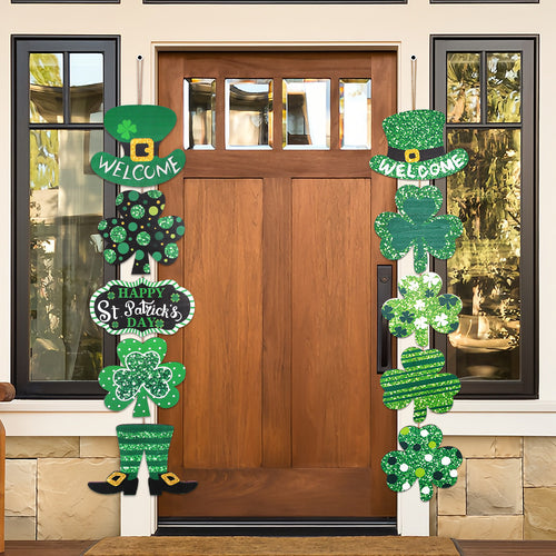 Irish Holiday Decorations Wooden Doorplate