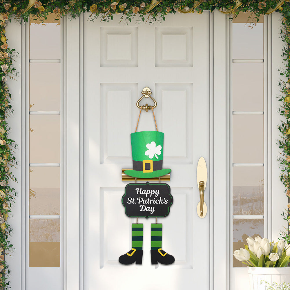 Irish Holiday Decorations Wooden Doorplate