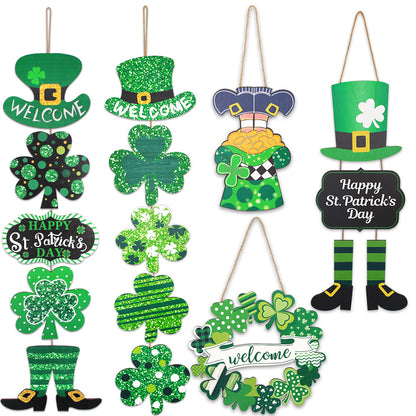 Irish Holiday Decorations Wooden Doorplate