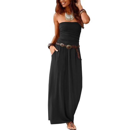 Holiday style tube top dress