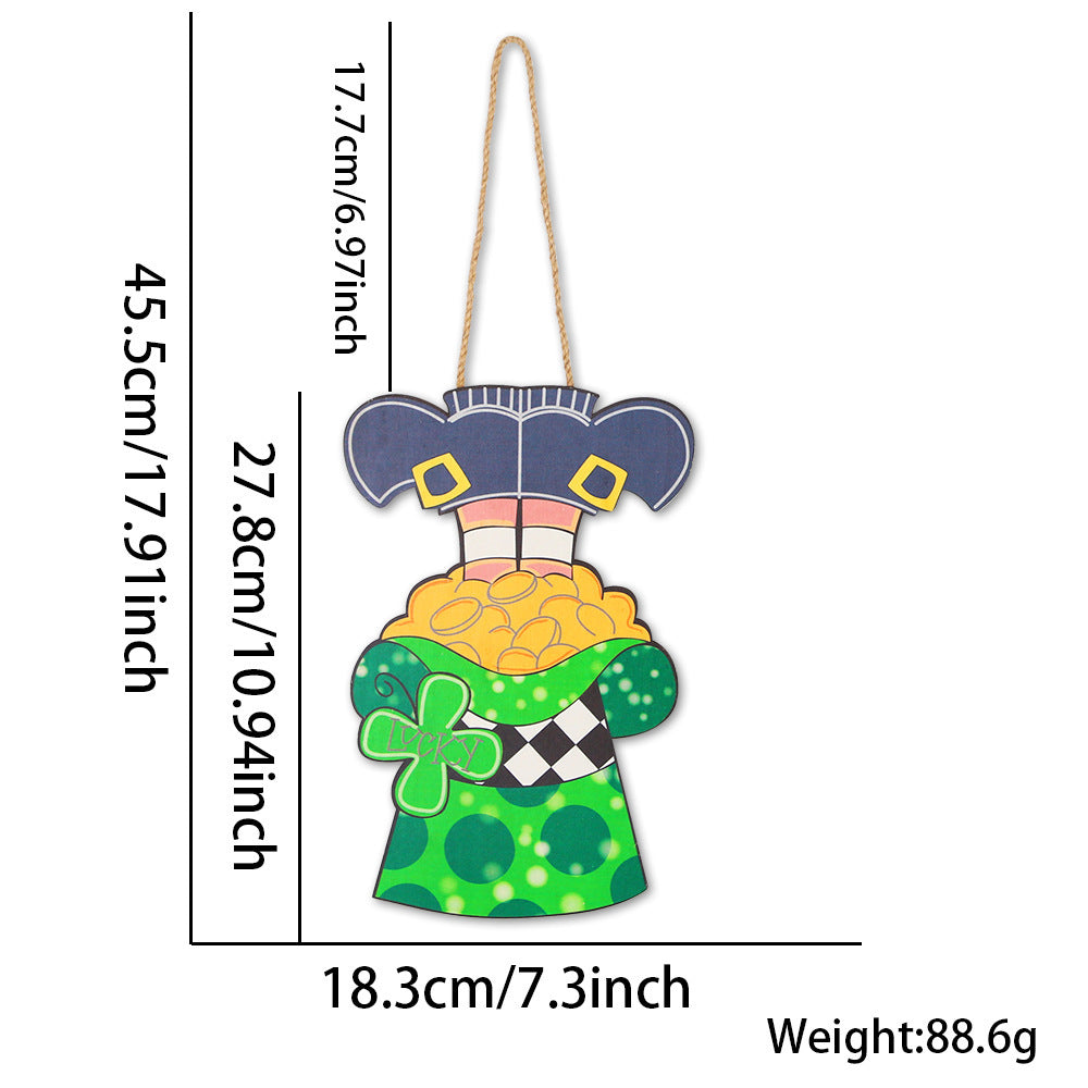 Irish Holiday Decorations Wooden Doorplate