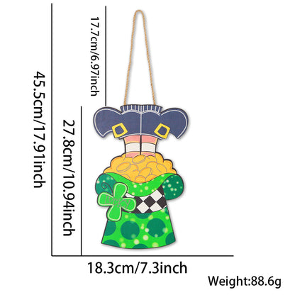 Irish Holiday Decorations Wooden Doorplate